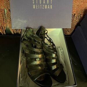 Stuart Weitzman Outbound in Black Buttercalf Leather
